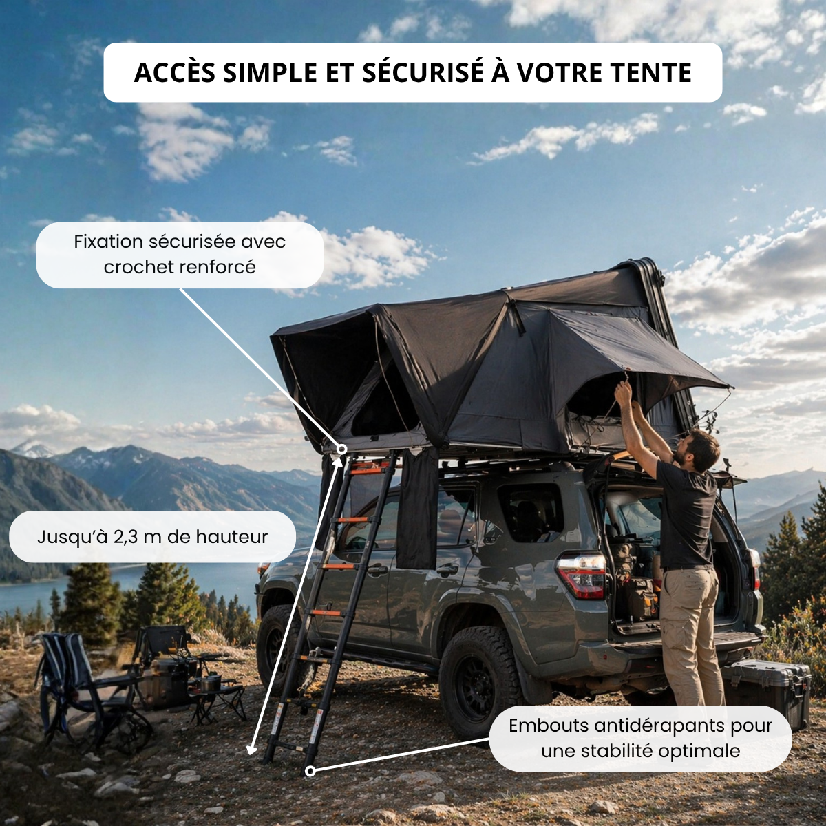 Tente de toit voiture 4 places