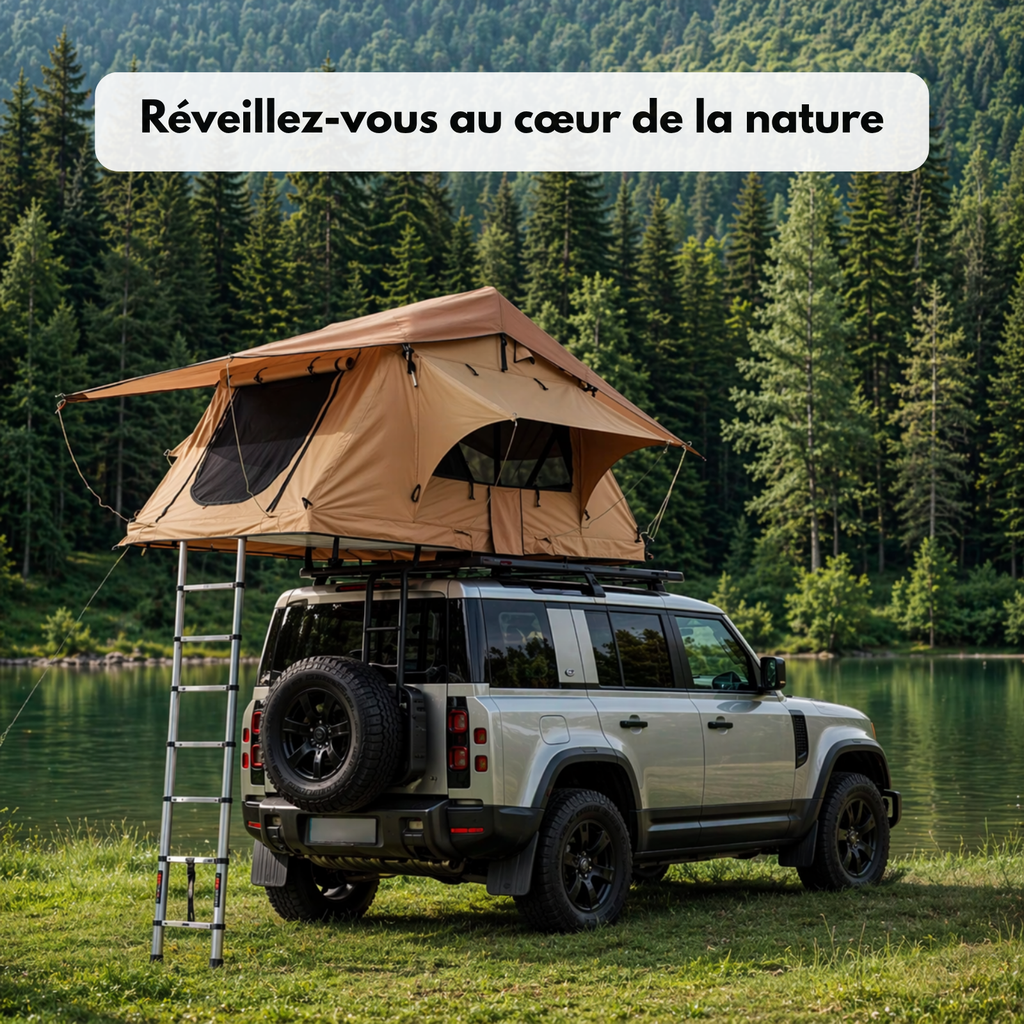 Tente de toit voiture 3 places – Format standard (336 x 265 cm)