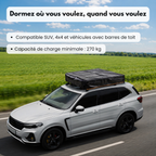 Tente de toit voiture 3 places – Format standard (336 x 265 cm)