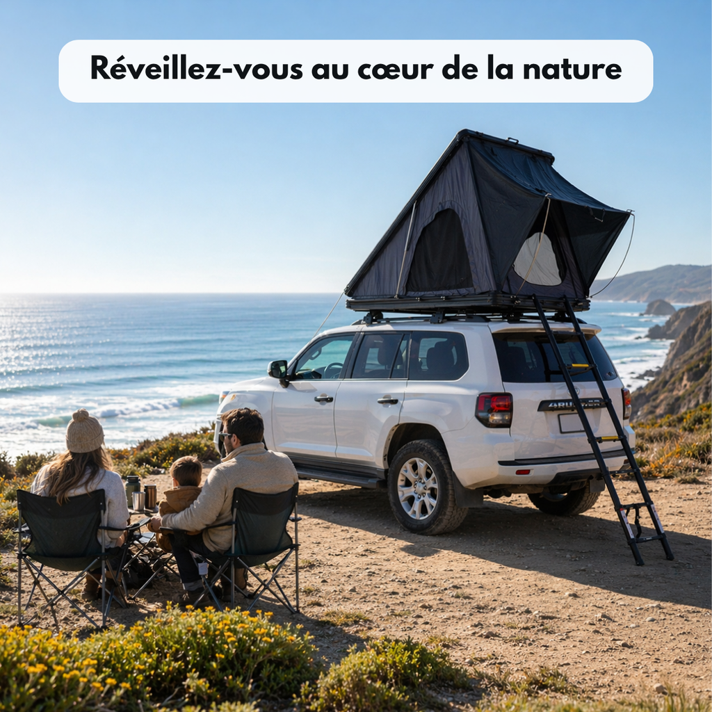 Tente de toit voiture 3 places – Format compact