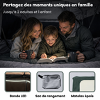 Tente de toit extensible 3 places avec espace au sol - Gris