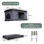 Tente de toit voiture 2–3 places – Coque rigide